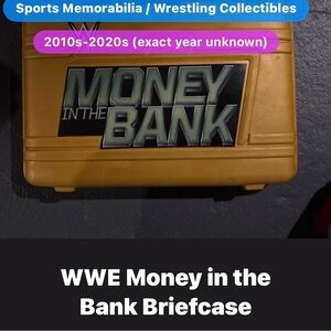 WWE Money in the Bank Briefcase - Yellow with Black Logo